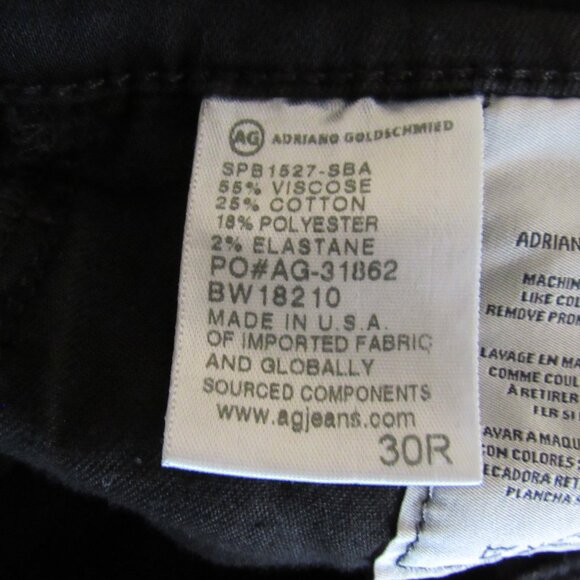 AG Adriano Goldschmied Black The Zip Up Legging Skinny Ankle Zip 28" Women's 30 - Picture 12 of 12